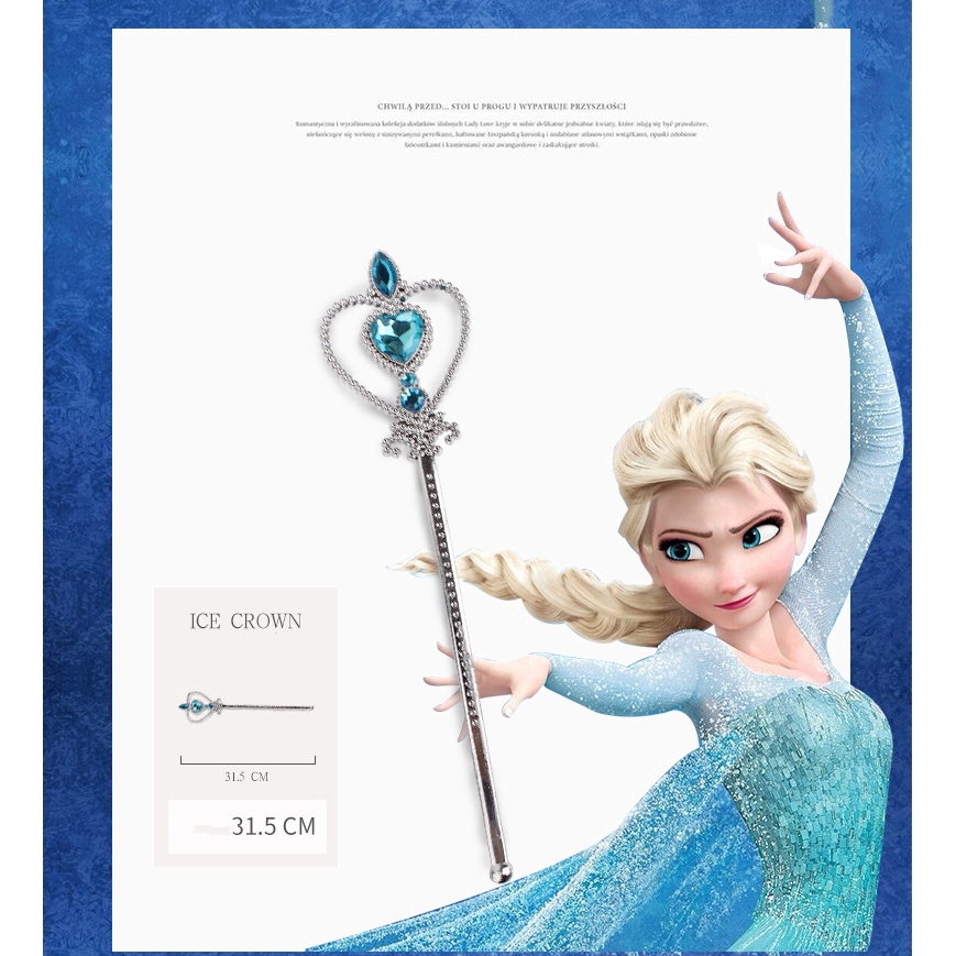 NNJXD Sẹt 4 phụ kiện hóa trang nhân vật công chúa Elsa dễ thương dành cho bé gái