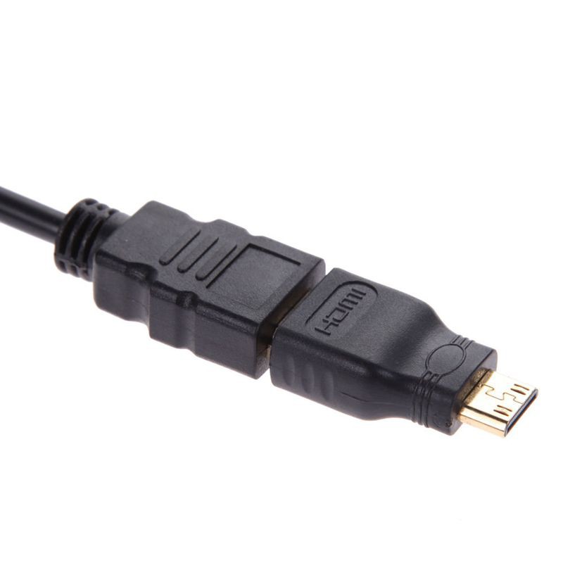 1080P Micro-HDMI/Mini HDMI/HDMI to VGA Converter Adapter With Audio Video Cable Black | BigBuy360 - bigbuy360.vn