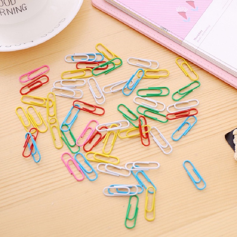 Set 10 Kẹp Giấy Kim Loại Nhiều Màu 28mm