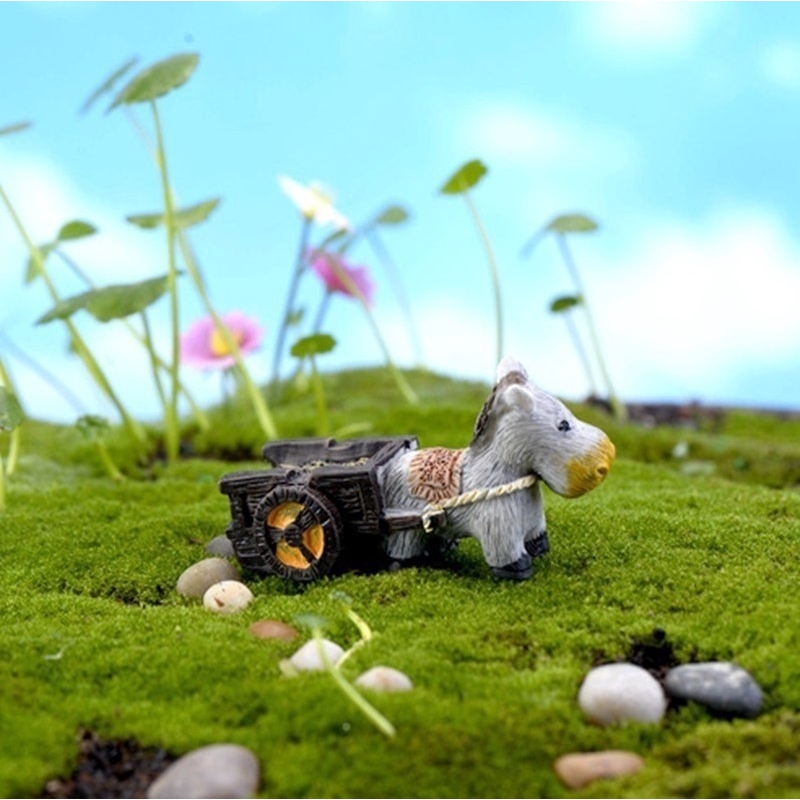 1 Đồ trang trí Con Lừa Mini Trang Trí Sân Vườn