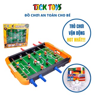 BI LẮC NHỰA 6 TAY CẦM KÈM 2 BÓNG - ĐỒ CHƠI BÀN BÓNG ĐÁ MINI CHO BÉ