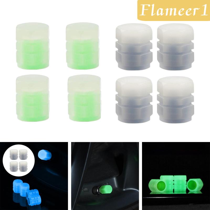 1] Bộ 4 Vỏ Bọc Van Bánh Xe Phát Sáng Thông Dụng