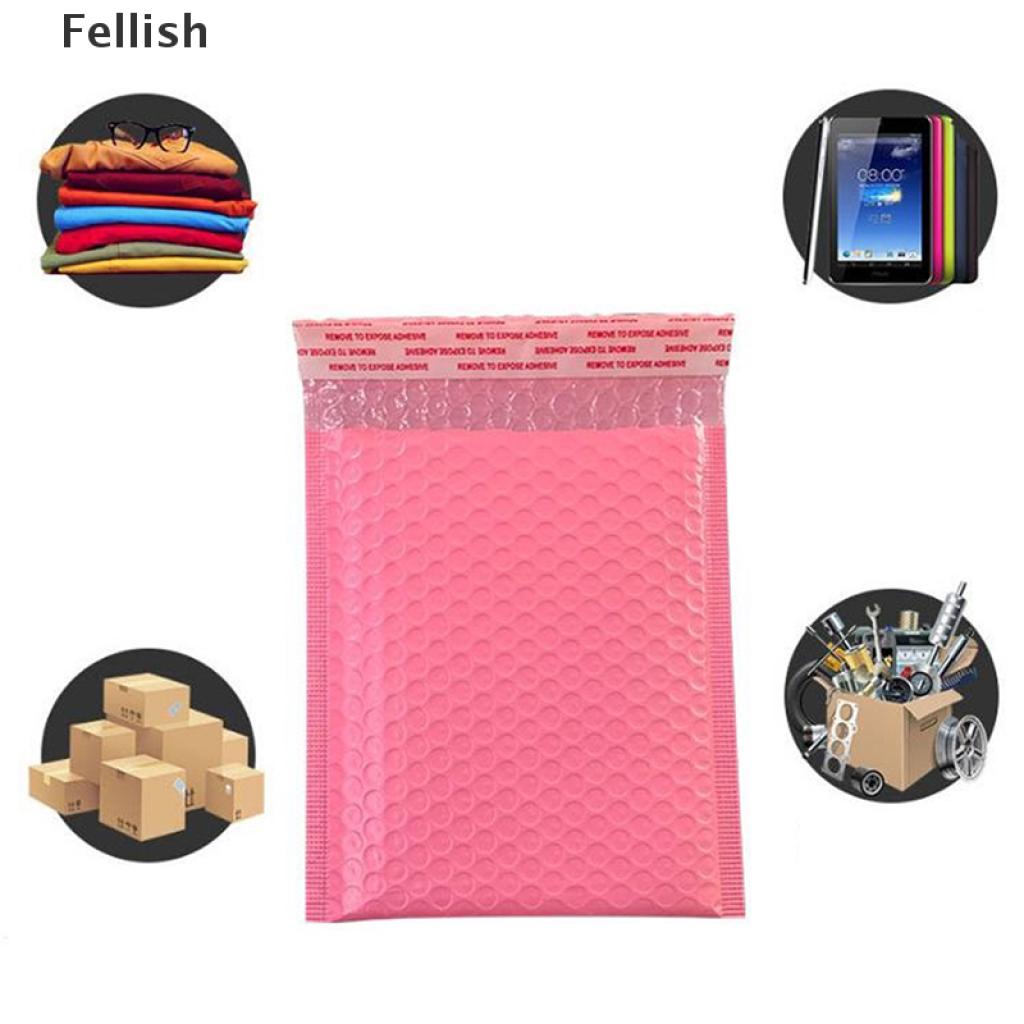 Set 10 Túi Đựng Thư Bằng Nhựa Màu Hồng 436vn