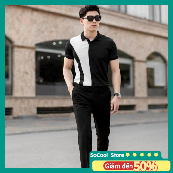 Áo thun nam hàng hiệu cao cấp cổ trụ tay ngắn phong cách Hàn Quốc AN75 - Socool Store