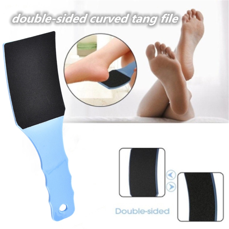 1 Cây Giũa Chân Tẩy Tế Bào Chết Hai Mặt Tay Cầm Cong Bằng Nhựa Nhám Đa Năng