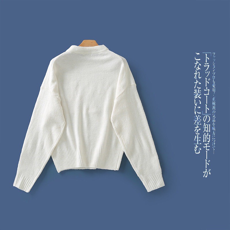 Áo len trắng HM Oh Snap