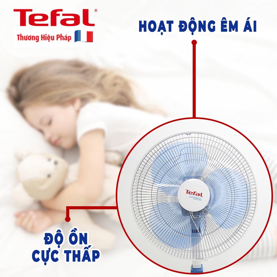 Quạt lửng Tefal VF3660-71 công suất 55W kèm điều khiển từ xa - Hàng chính hãng, bảo hành 24 tháng