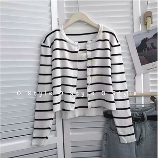 Set áo len sọc hai dây