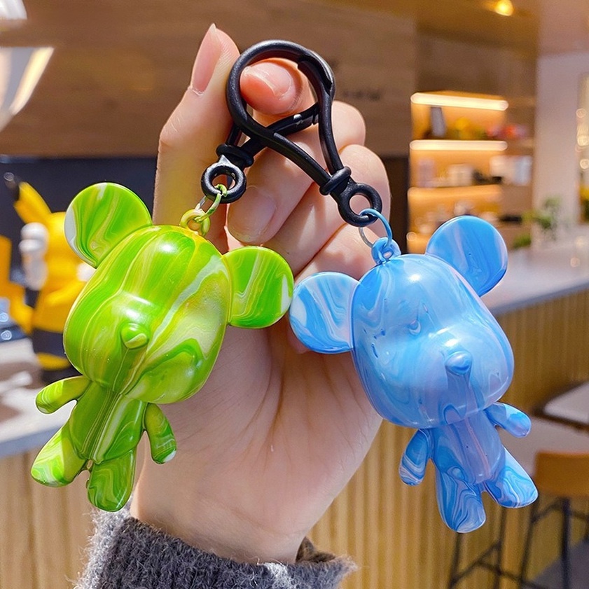 【Gói Vật liệu &amp; Sắc tố】DIY Fluid Bearbrick Đồ chơi Graffiti lỏng làm bằng tay Đồ trang trí mô hình tính cách gấu bạo lực