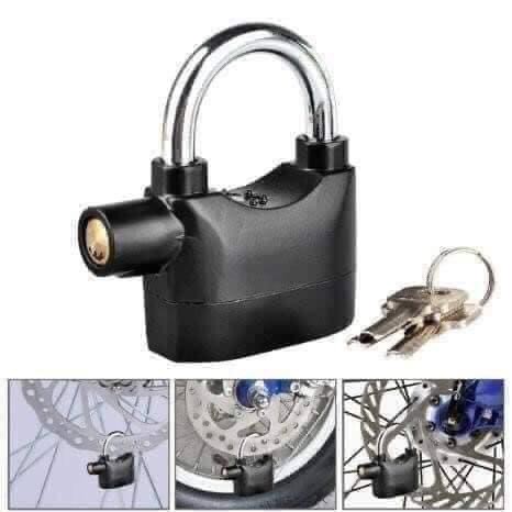 Khóa Chống Trộm Xe Máy Thông Minh Có Còi Báo Động, Ổ Khóa Chống Trộm Thế Hệ Mới Alarm Lock Nhỏ Gọn Tặng Kèm Pin Thay Thế