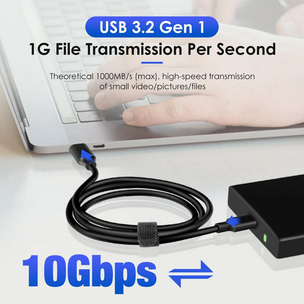Dây Cáp Sạc Ổ Cứng USB 3.2 Gen2 10Gbps 60W 3A 2M 3M 5M Tương Thích USB 3.1 3.0 2.0 Gen 2 1 Thunderbolt 3