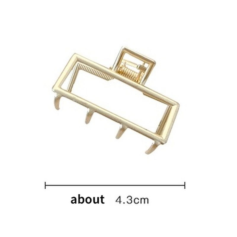 Kẹp Tóc Kim Loại Màu Vàng Đơn Giản Thời Trang Hàn Quốc Cho Nữ