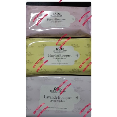 Giấy thơm Le Chatelard 1802, giấy thơm Hàn Quốc,hoa linh lan Muguet dùng máy sấy khô quần áo thường