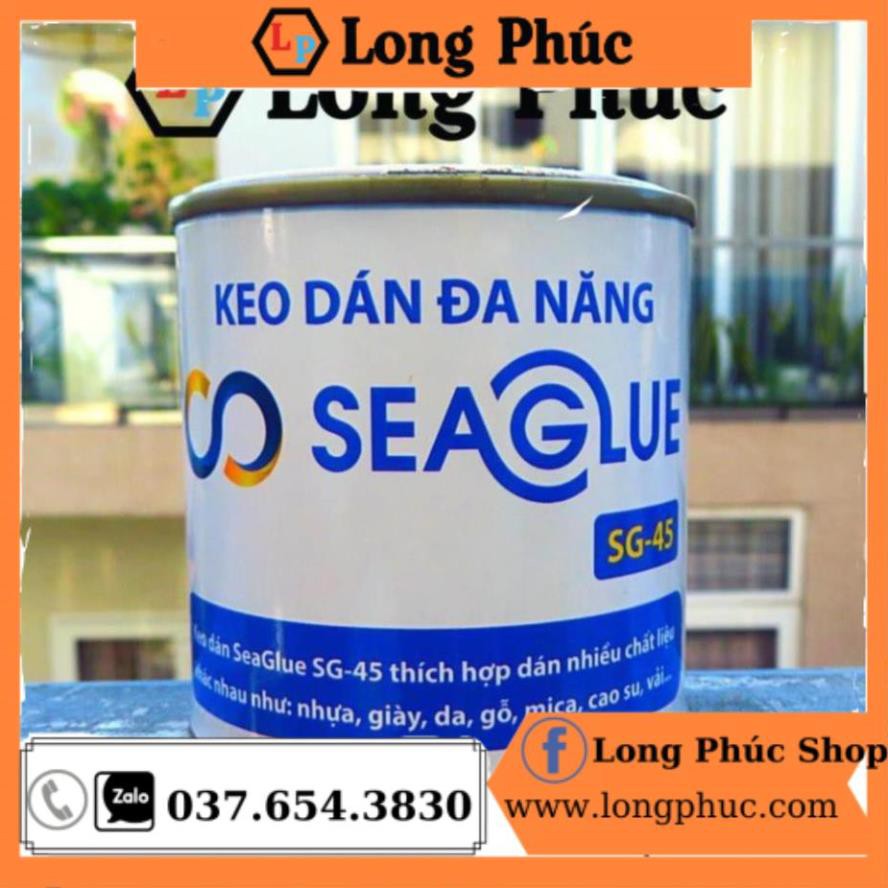 [FreeShip 50k] Keo Dán Đa Năng SeaGlue SG-45| Trong Suốt, Chịu Nước, Dính Chắc | lọ 300gr | long phúc shop