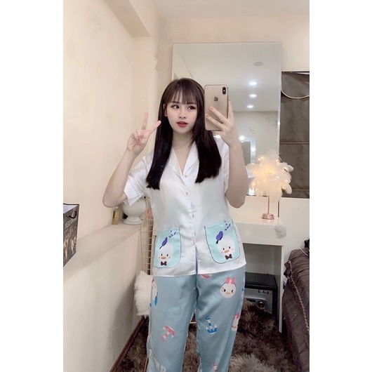 Bộ Pijama Tay Ngắn Hai Túi Thiết Kế