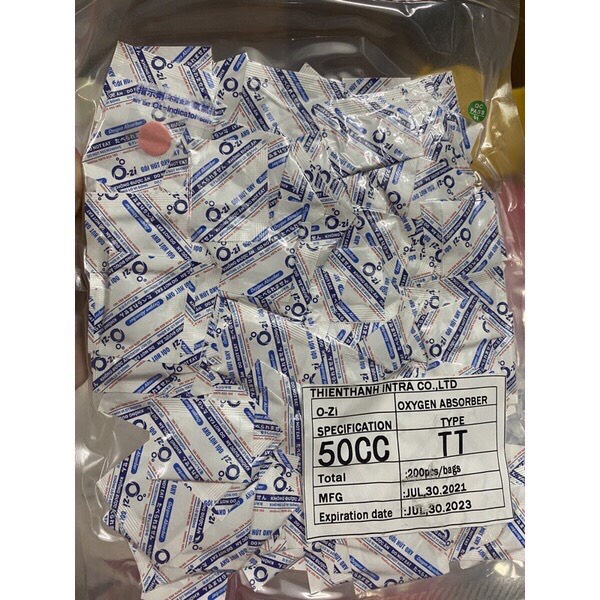 Túi hút OXY cho thực phẩm - 30cc - 50cc
