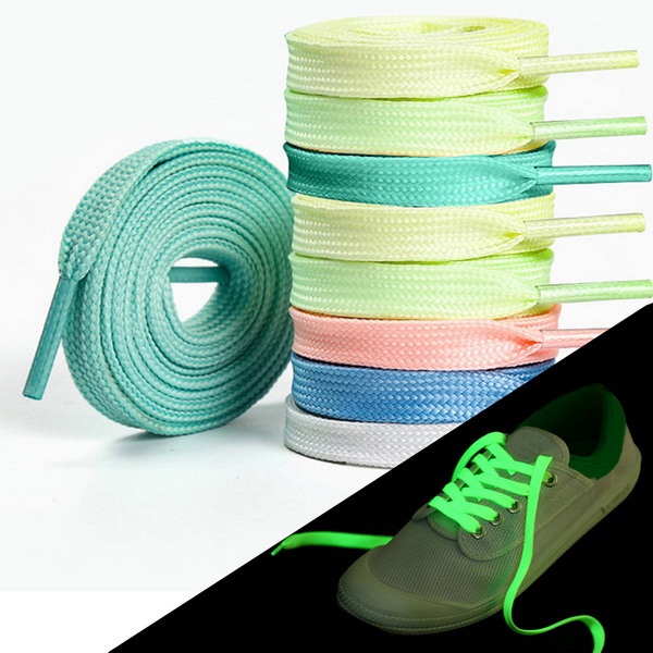 CONVERSE 1 Cặp Dây Giày Thể Thao Dẹt Dạ Quang Rộng 8mm Dài 100cm