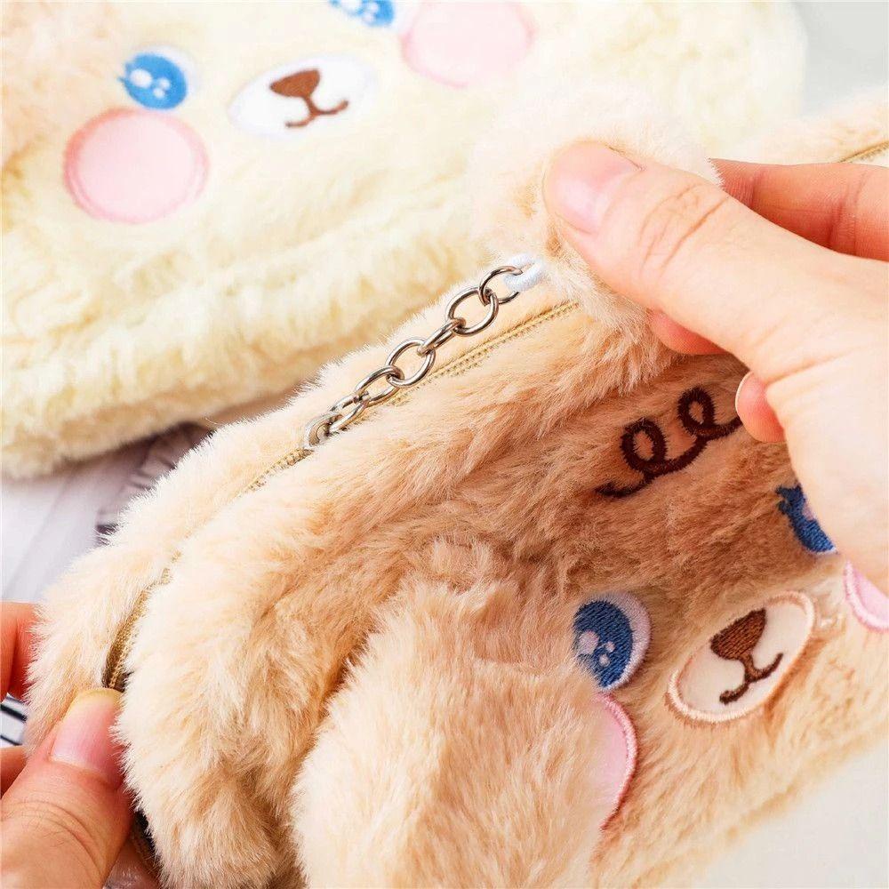 Túi Đựng Bút Bằng Vải Bông Hình Mèo Dễ Thương Sức Chứa Lớn