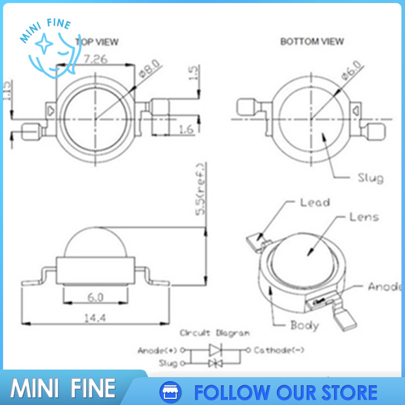 Set 50 Chip Đèn Led Smd 1w Ánh Sáng Trắng | BigBuy360 - bigbuy360.vn