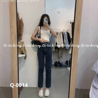Quần bò xẻ gấu thời trang hàn quốc