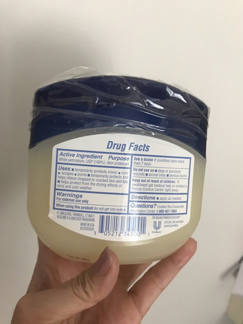 Sáp dưỡng ẩm Vaseline 100% Pure Petroleum Jelly Original (368g)