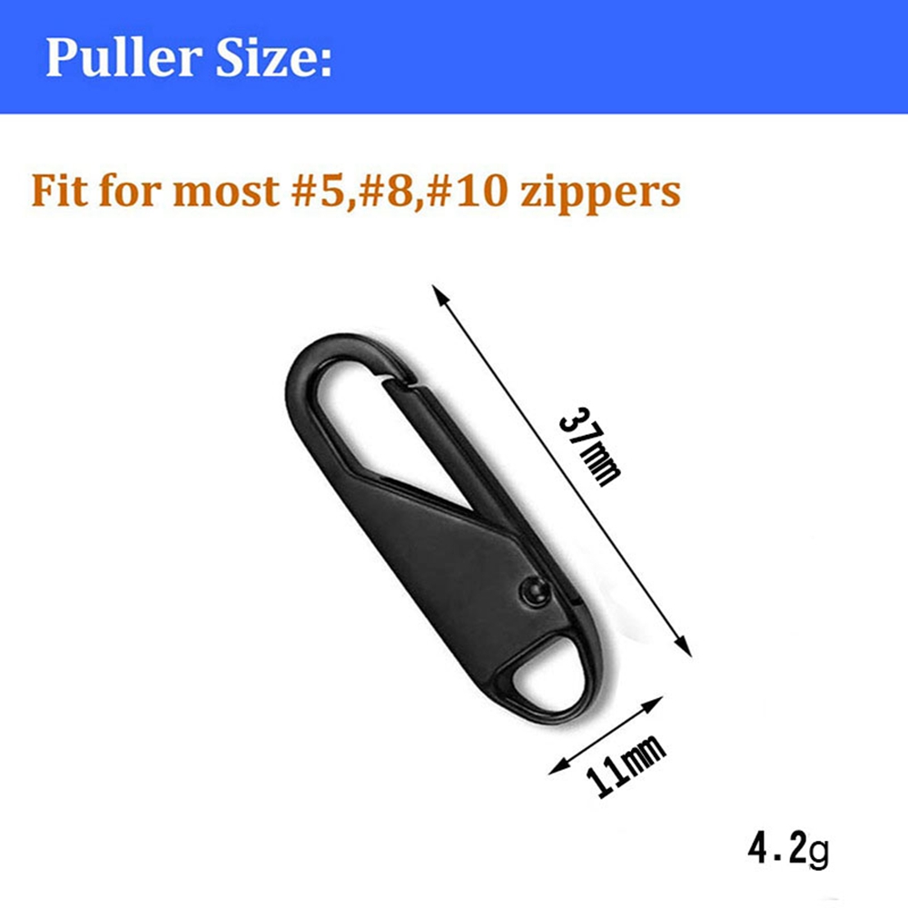 Bộ 5 Dây Khóa Kéo Kim Loại 37*11mm 5 Màu Dùng May Đồ DIY Tiện Dụng