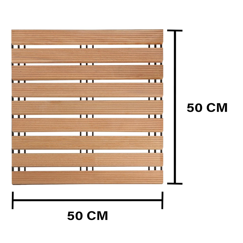 (Hoàn xu 20%) HomeBase SPRING Tấm lót sàn gỗ Thái Lan 50x50 cm Teng