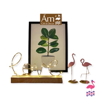 Đèn Ấm Gift Decor Đèn LED Trang Trí Chữ HOME/LOVE (đèn chạy pin)