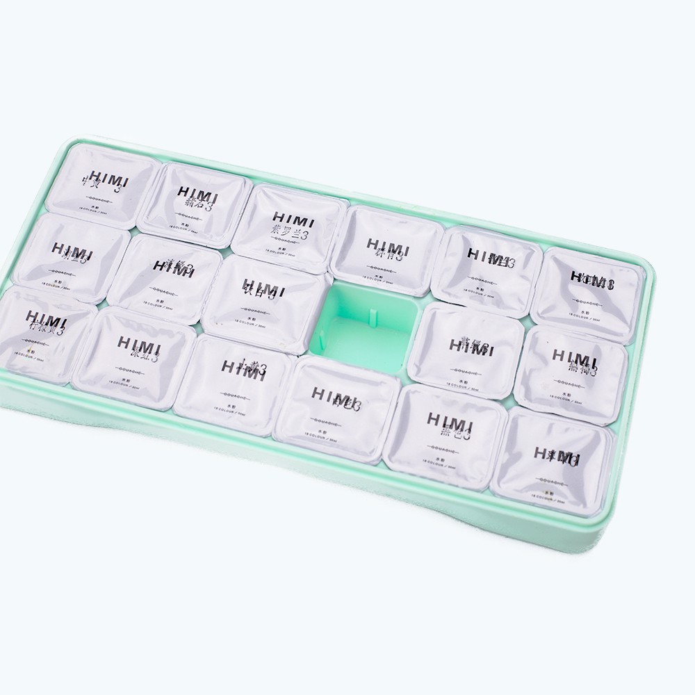 Màu gouache Himi , màu thạch 18 , 24 màu dung tích 30ml chính hãng giá rẻ có quà tặng