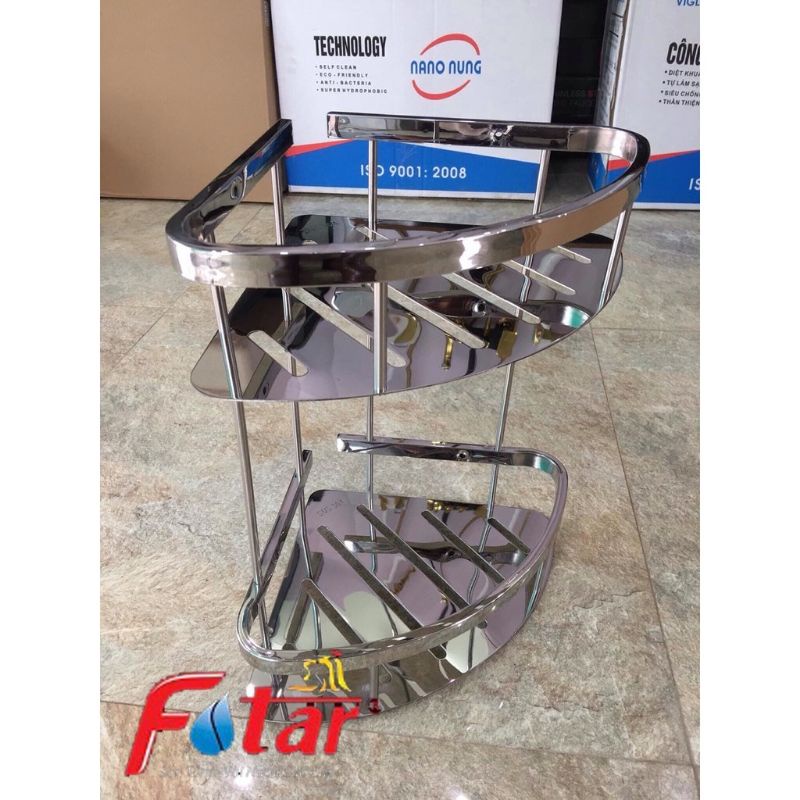 Kệ góc nhà tắm đựng sữa tắm,dầu gội đầu 2 tầng tiện lợi