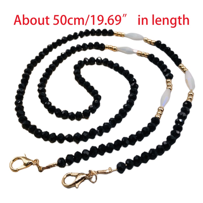 Giá Đỡ Mắt Kính Dạng Chuỗi Hạt Pha Lê Lấp Lánh Kèm Kẹp Tiện Dụng