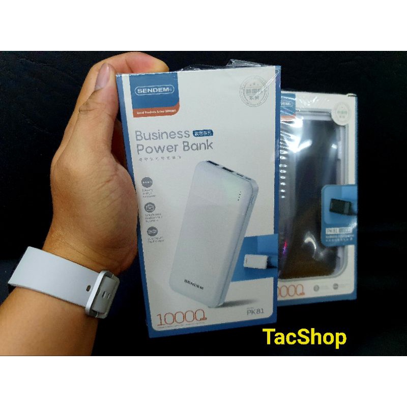 Pin sạc dự phòng SENDEM PK81 dung lượng 10000mAh 2 cổng sạc USB chính hãng - BH 12 Tháng