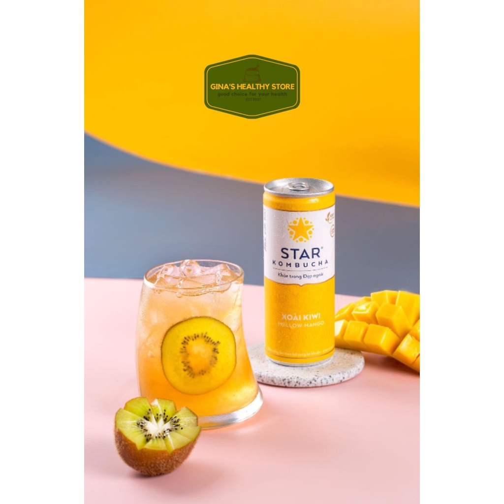 Thùng 12 Lon Trà Star Kombucha Thức Uống Lên Men Tự Nhiên Mix 11 Vị All In One - Sản Phẩm Chính Hãng - NPP Star Kombucha