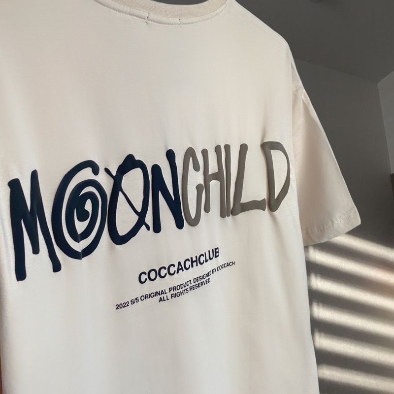 Áo thun phông chất liệu 100% cotton form rộng unisex MOON CHILD CCS128 by COCCACH