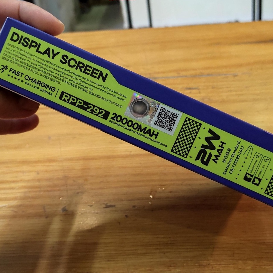 Pin sạc dự phòng tích điện sạc nhanh Remax RPP-292 20.000mAh QC 22.5W và PD 20W