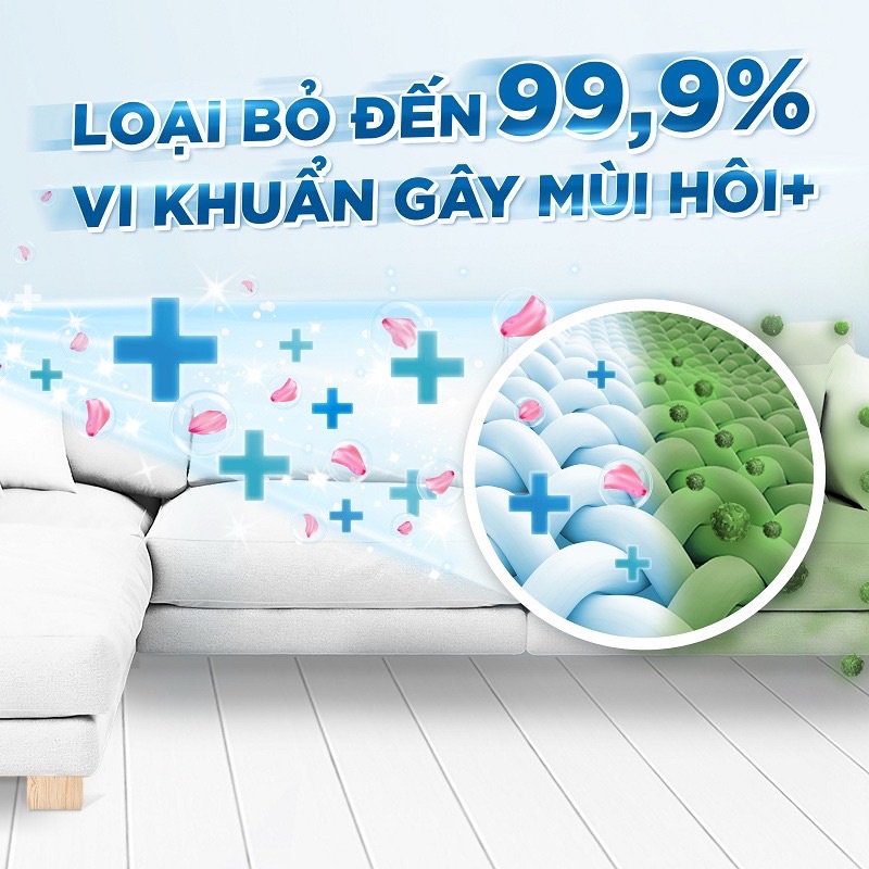 [ DOWNY ]Xịt Vải Downy khử mùi chống khuẩn 99,9% chai 370ml Hương ban mai/ Đam mê / Huyền Bí