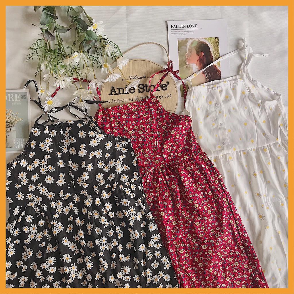 Đầm Hoa Nhí 2 Dây Nữ 🦋 Váy Dây Buộc Hoa Nhỏ 3 Màu 🦋 | BigBuy360 - bigbuy360.vn