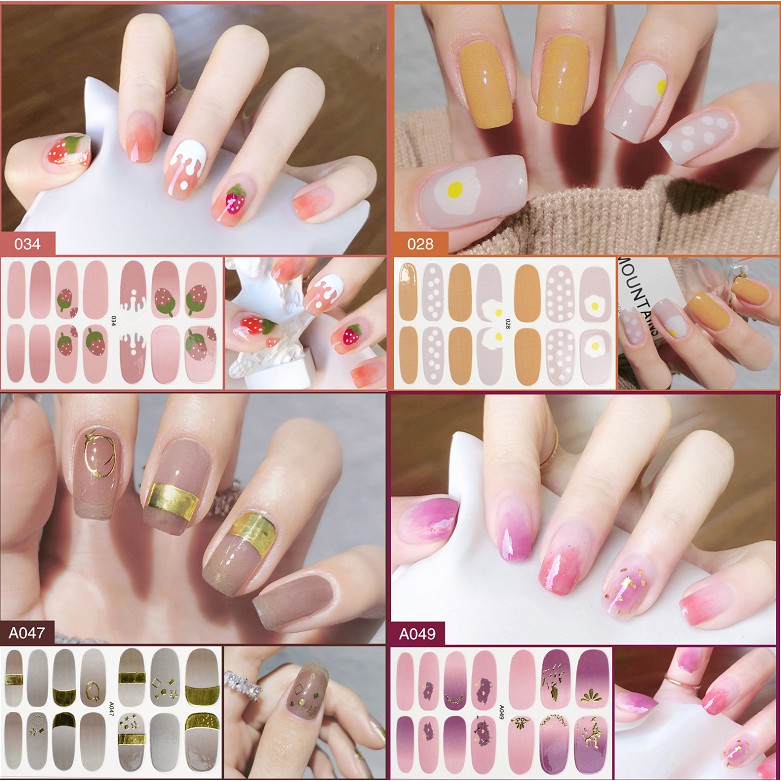 Nail sticker dán móng tay siêu kute, 3D chống nước thời trang chất lượng cao