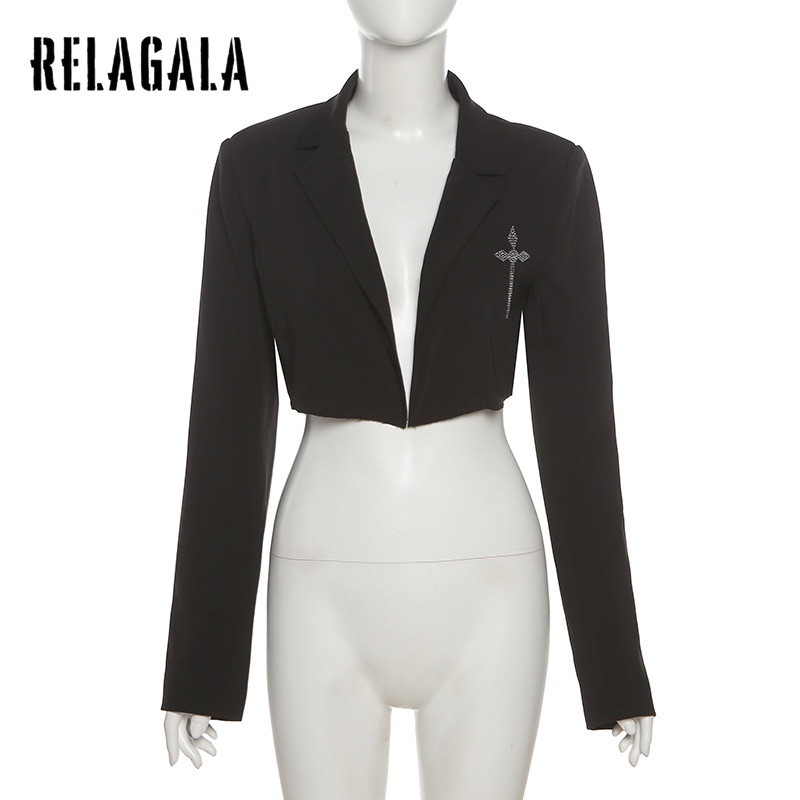 Áo Khoác Blazer Tay Dài Màu Trơn Đính Đá Thời Trang Cho Nữ 2021 | BigBuy360 - bigbuy360.vn