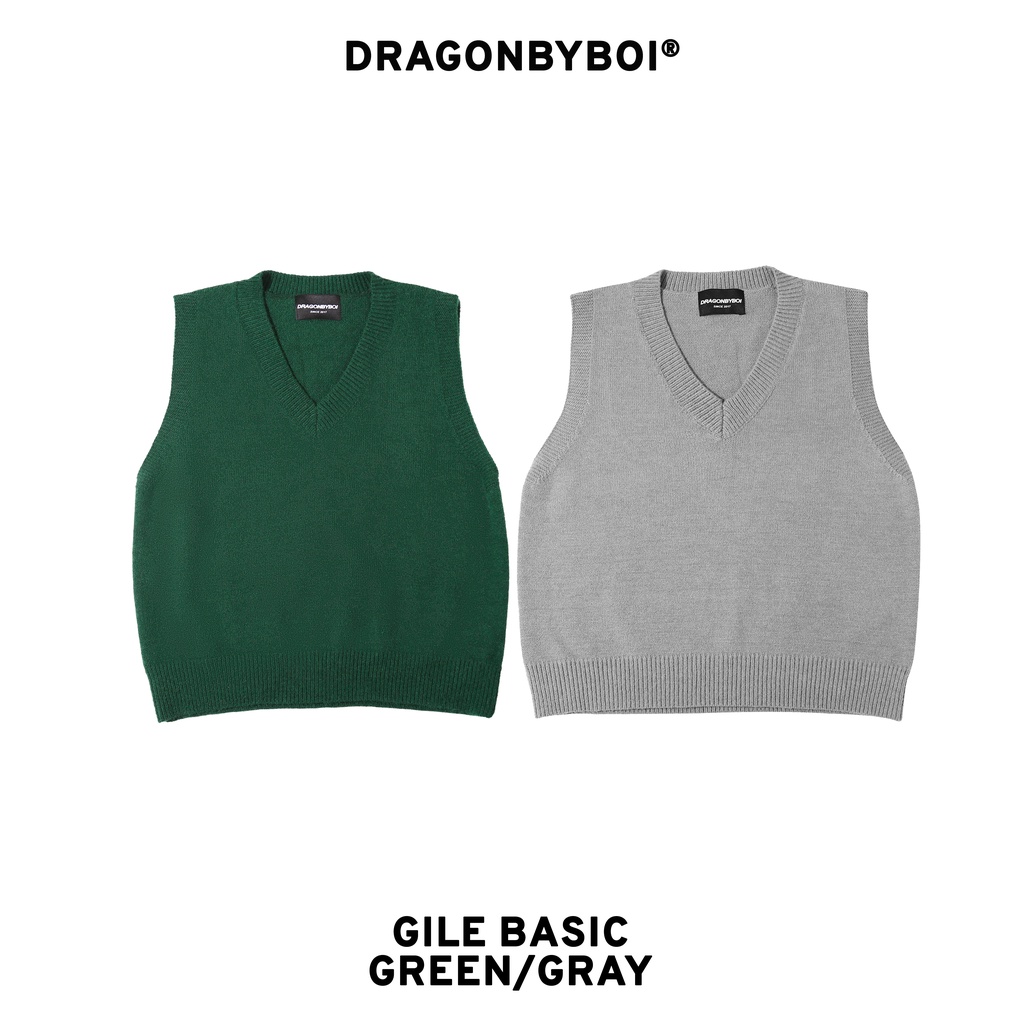 ÁO KHOÁC LOCAL BRAND - LEN GILET cao cấp unisex nam nữ basic trơn - DRAGONBYBOI