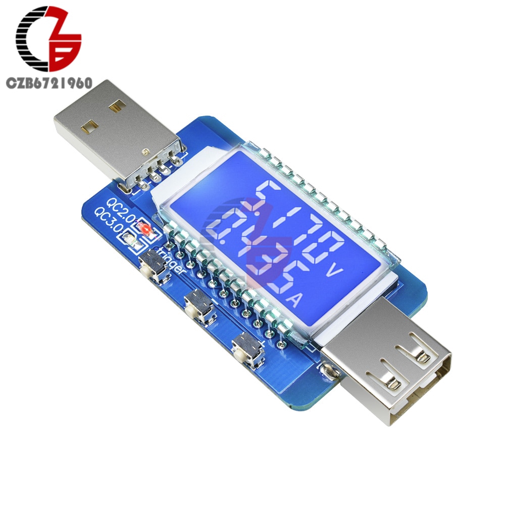 QC3.0 QC2.0 Smart Trigger LCD USB Tester DC 4V-28V Digital Voltmeter Ammeter 12V 24V USB Charger Doctor Detector Voltage Meter | BigBuy360 - bigbuy360.vn