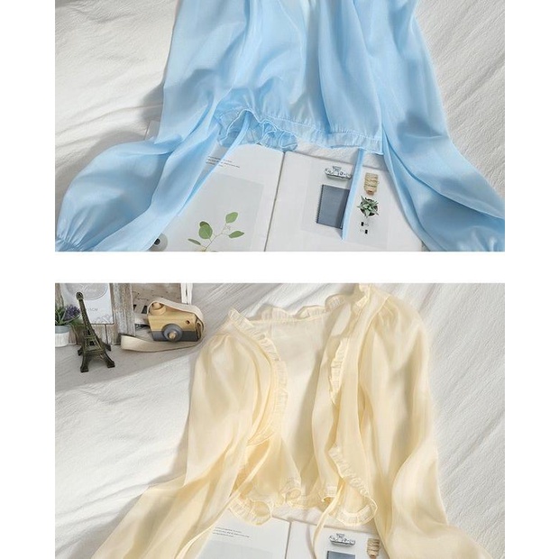 Áo Nịt Voan. Đầu Ngắn. Áo Chống Nắng