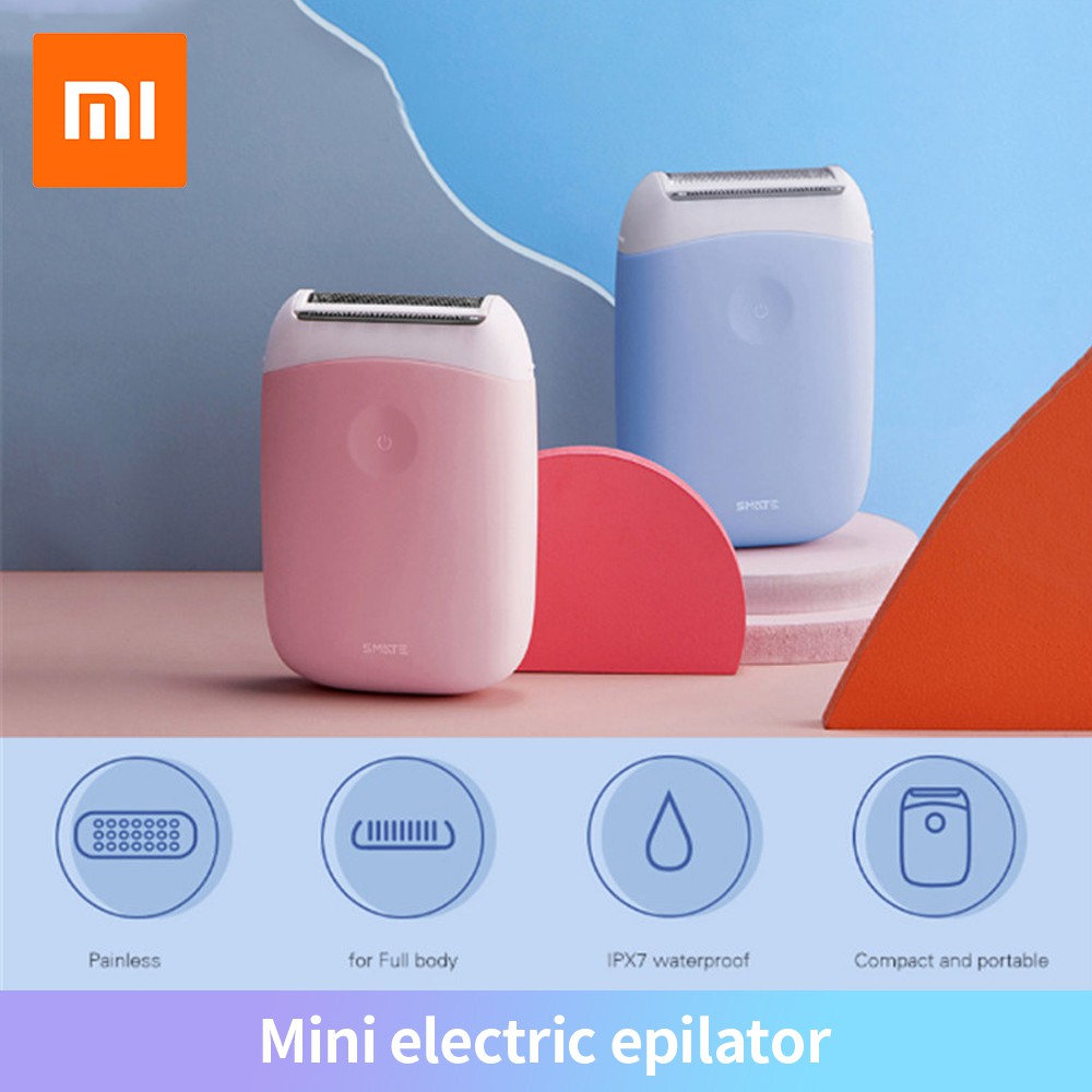 Máy cạo lông phụ nữ Xiaomi Smate pin sạc cạo lông tay chân lông bikini tiện lợi không đau rát -Minh Tín Shop