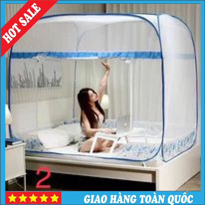 Mùng Chụp Đỉnh Vuông Hoài Phát Gấp Gọn Tiện Dụng 1m2 1m4 1m6 1m8 2m2 Vuông
