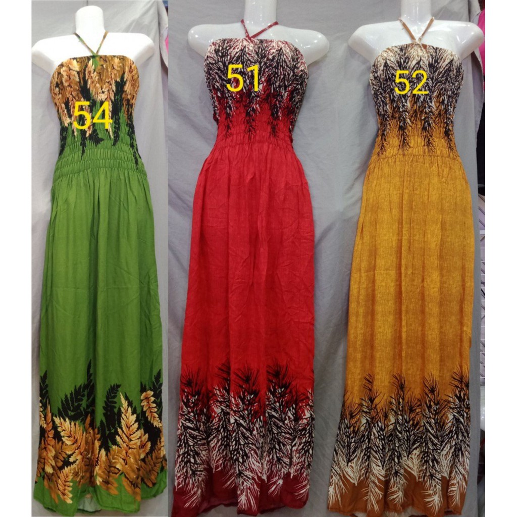 Đầm maxi cúp ngực quyến rũ (sọc/thổ cẩm/hoa lá) | BigBuy360 - bigbuy360.vn