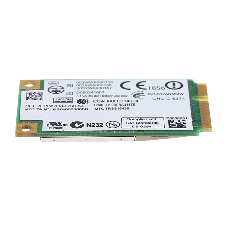Thẻ mạng không dây mini PCI-E Link Intel 5100 WIFI 512AN_MMW 300M 2.4/ 5GHz chuyên dùng