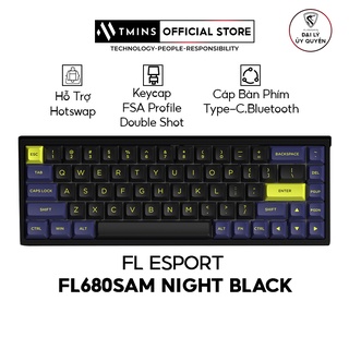 Bàn phím cơ bluetooth flesports fl680sam night black