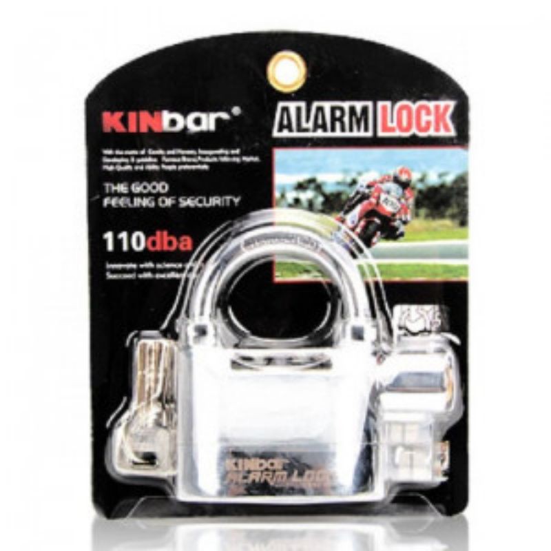 Ổ khóa báo động cao cấp chống trộm Kinbar Alarm Lock 110DBA có còi báo động, tem bộ công an.