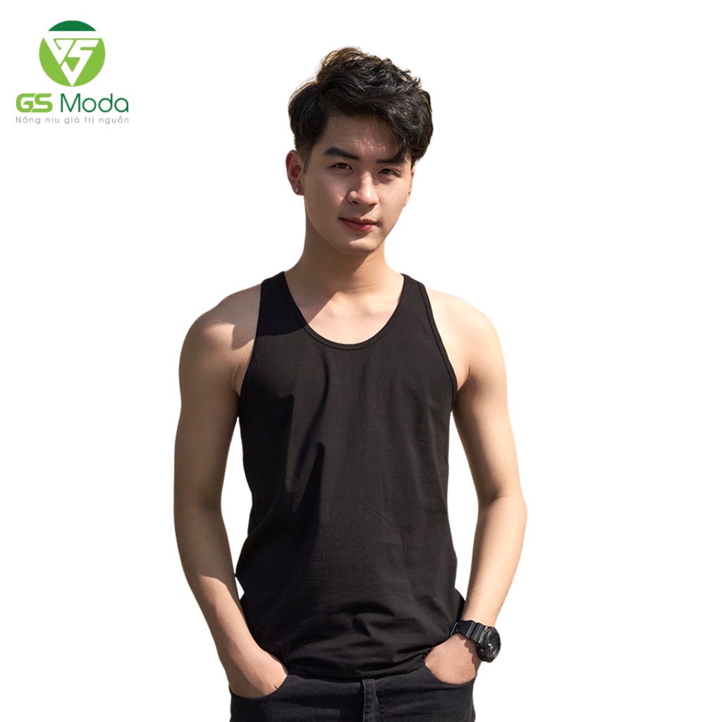 Áo ba lỗ tank top nam GS Moda thấm hút mồ hôi, tập gym, thể dục GT21M
