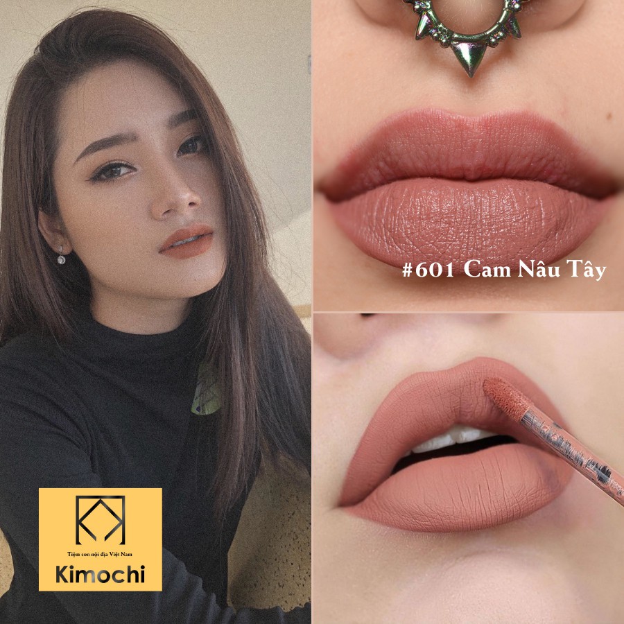 Son kem lì Kimochi màu Cam Nâu Tây 601